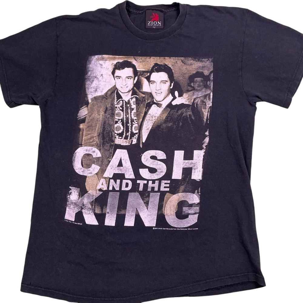 Vintage Johnny Cash/Elvis Presley T-shirt men’s large Y2K